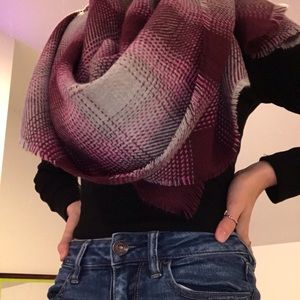 Purple Plaid Scarf